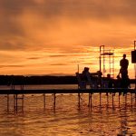 terrace pier in summertime