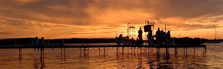 terrace pier in summertime