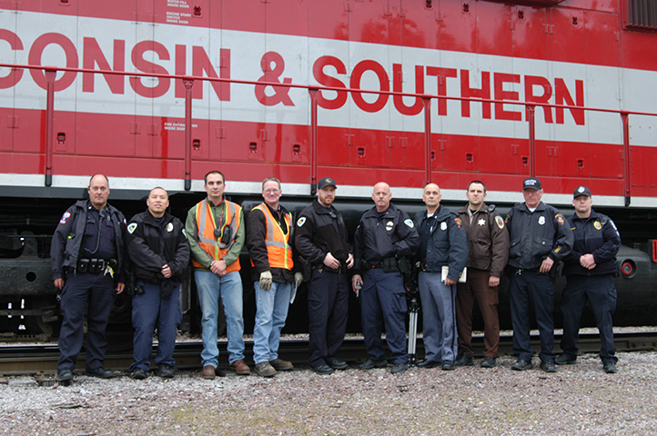 Standing Next to Train